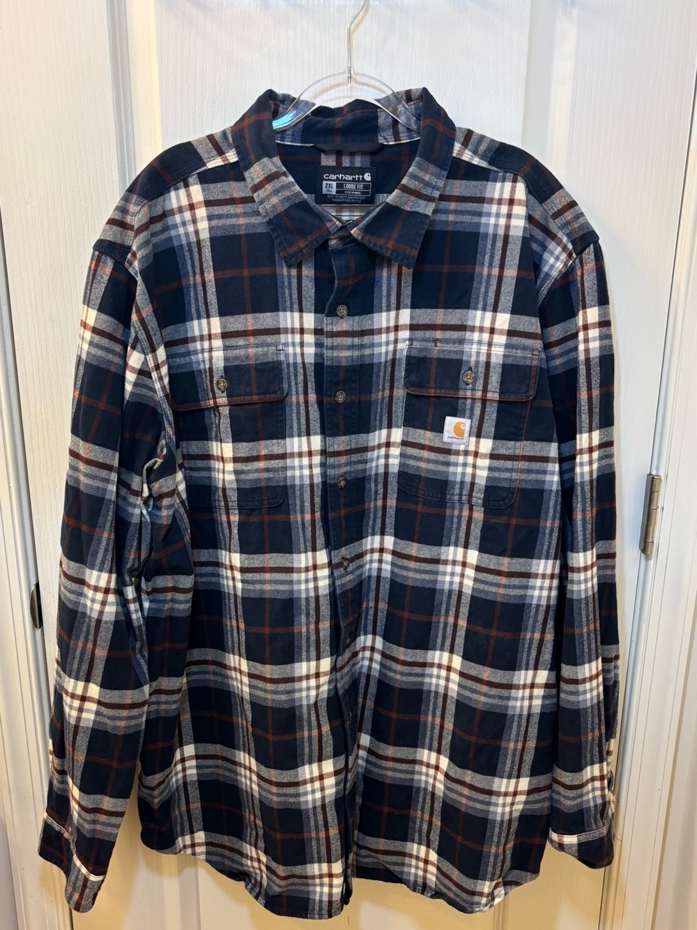 Carhartt Men's Heavyweight Flannel Plaid Shirt Size 2xl XXL